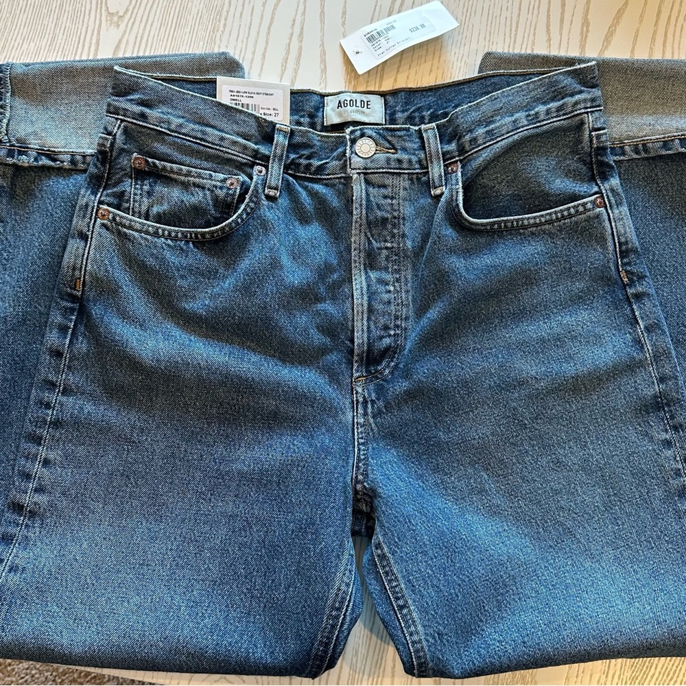 Agolde High Rise Jeans - Classic Denim